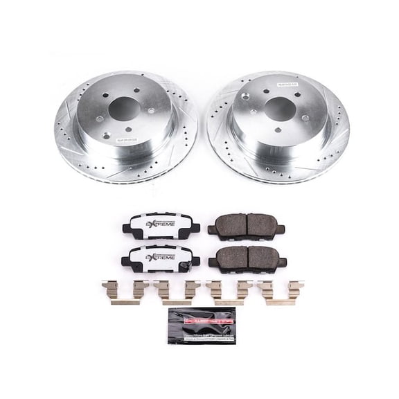 Rear Brake Pad and Rotor Kit - Compatible with 2017 - 2022 INFINITI Q60 2018 2019 2020 2021