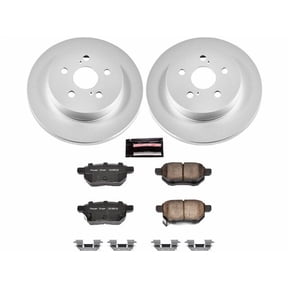Rear Brake Pad and Rotor Kit - Compatible with 2017 - 2022 Toyota Prius Prime - Power Stop