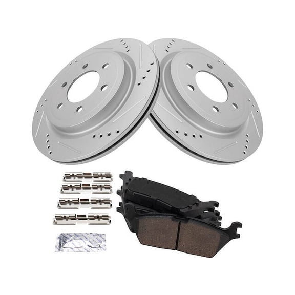 Rear Brake Pad and Rotor Kit - Compatible with 2018 - 2019 Ford Expedition