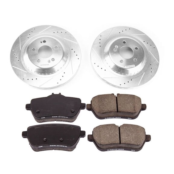 Rear Brake Pad and Rotor Kit - Compatible with 2018 - 2021 Mercedes-Benz S560 2019 2020