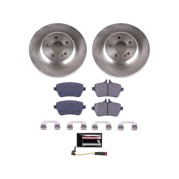 Rear Brake Pad and Rotor Kit - Compatible with 2018 - 2021 Mercedes-Benz S560 2019 2020