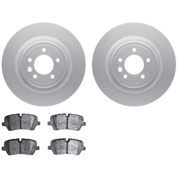 Rear Brake Pad and Rotor Kit - Compatible with 2018 - 2022 Land Rover Discovery - Dynamic Friction