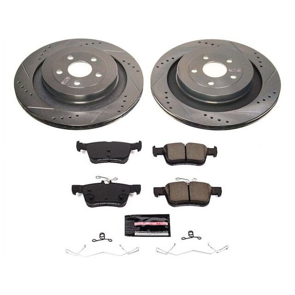 Rear Brake Pad and Rotor Kit - Compatible with 2019 - 2021 Lincoln Nautilus AWD 2.7L V6 2020