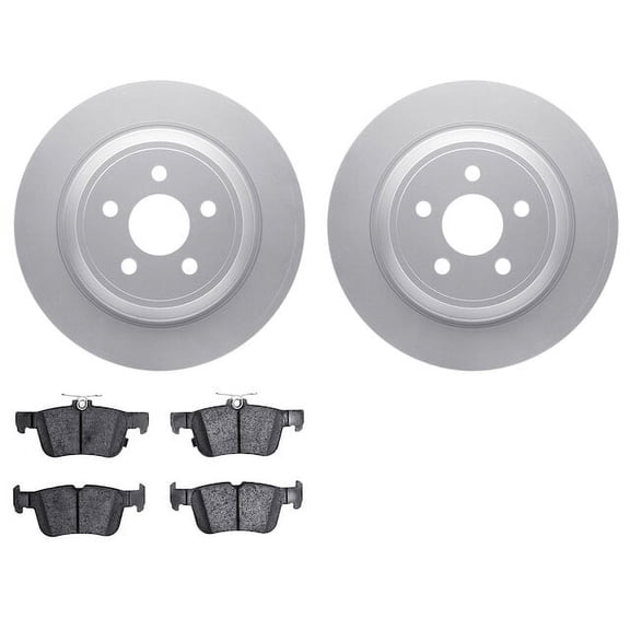 Rear Brake Pad and Rotor Kit - Compatible with 2019 - 2022 Lincoln Nautilus FWD 2020 2021