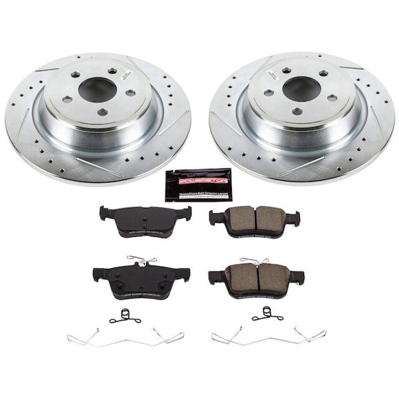 Rear Brake Pad and Rotor Kit - Compatible with 2019 - 2023 Lincoln Nautilus 2020 2021 2022