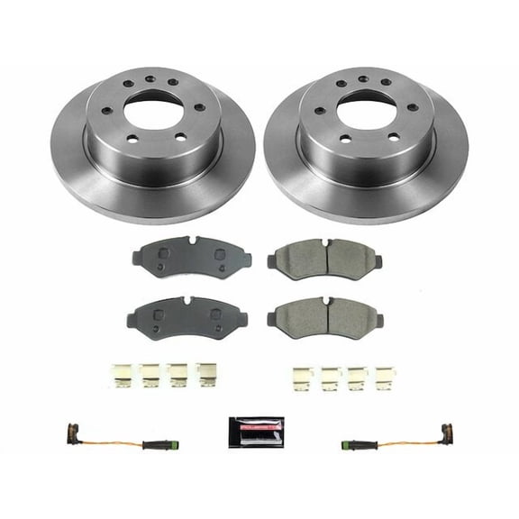 Rear Brake Pad and Rotor Kit - Compatible with 2019 - 2024 Mercedes-Benz Sprinter 3500 - Power Stop