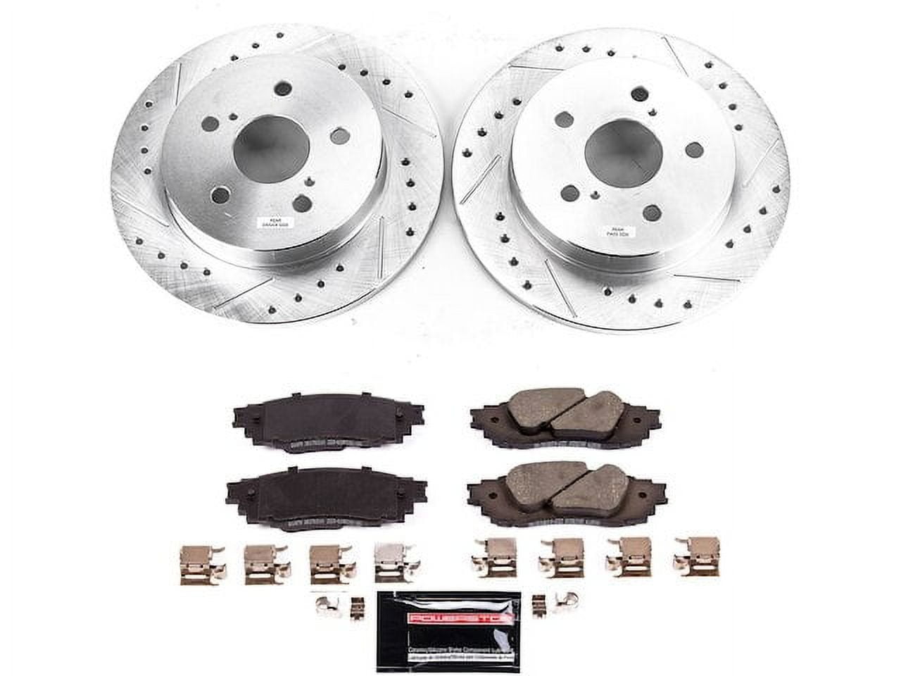Rear Brake Pad and Rotor Kit - Compatible with 2019 - 2024 Toyota RAV4 ...