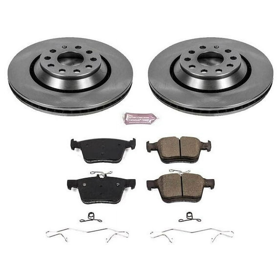 Rear Brake Pad and Rotor Kit - Compatible with 2020 Volkswagen Atlas Cross Sport