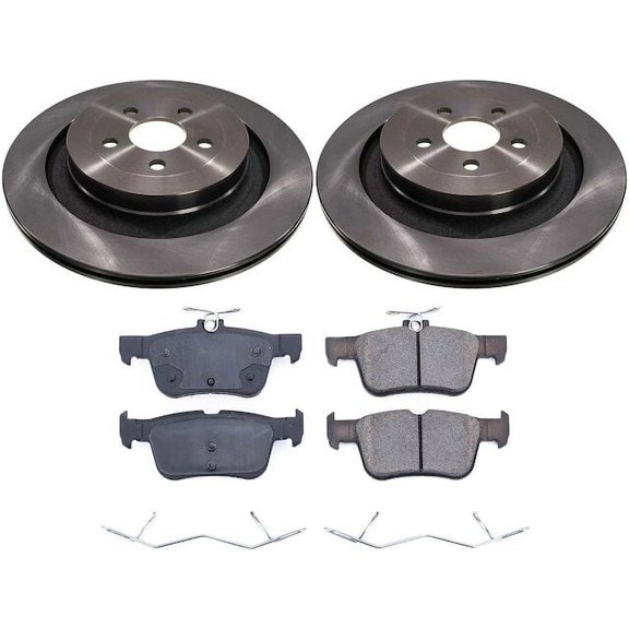 Rear Brake Pad and Rotor Kit - Compatible with 2021 - 2023 Lincoln Nautilus AWD 2022