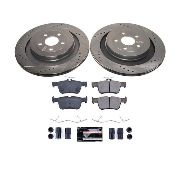 Rear Brake Pad and Rotor Kit - Compatible with 2021 - 2023 Lincoln Nautilus AWD 2022