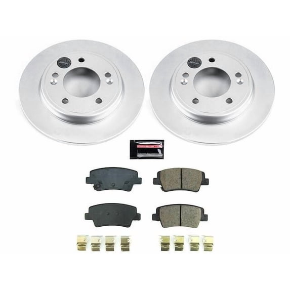Rear Brake Pad and Rotor Kit - Compatible with 2021 - 2024 Hyundai Elantra - Power Stop