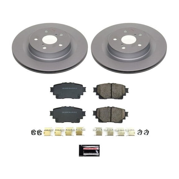 Rear Brake Pad and Rotor Kit - Compatible with 2021 - 2024 Toyota RAV4 Prime - Power Stop