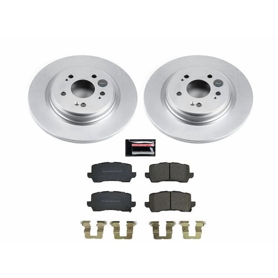 Rear Brake Pad and Rotor Kit - Compatible with 2021 - 2025 Honda Odyssey - Power Stop