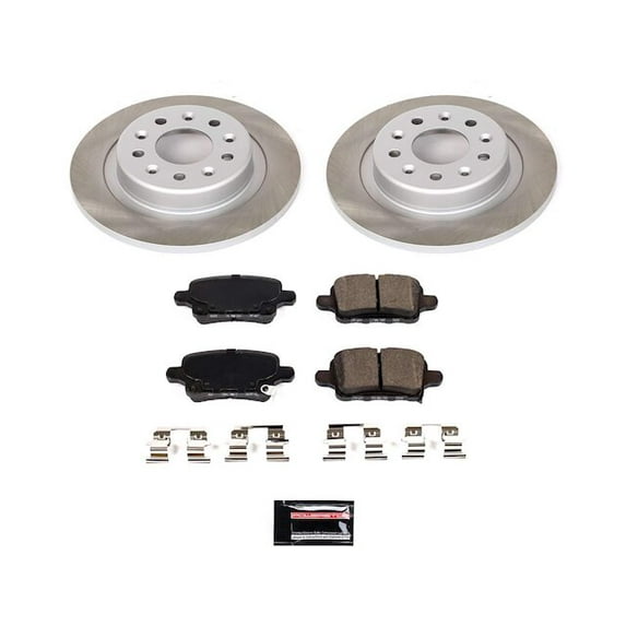 Rear Brake Pad and Rotor Kit - Compatible with 2021 GMC Terrain - Power Stop