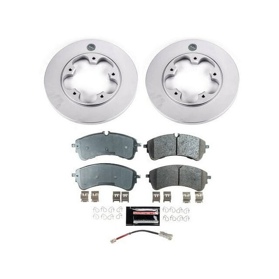 Rear Brake Pad and Rotor Kit - Compatible with 2022 - 2023 Ford Transit-350 - Power Stop