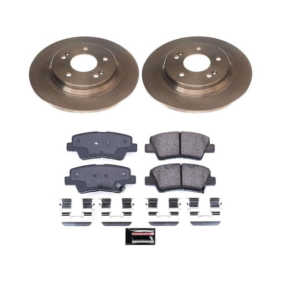 Rear Brake Pad and Rotor Kit - Compatible with 2022 - 2023 Hyundai Kona - Power Stop