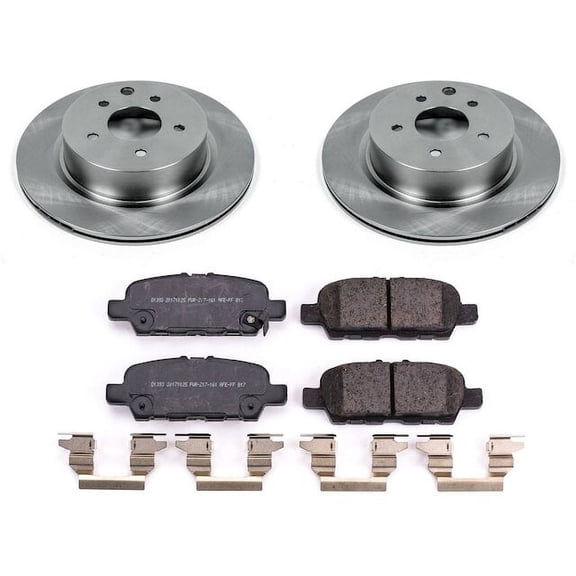 Rear Brake Pad and Rotor Kit - Compatible with 2023 - 2024 Nissan Z Sport - Power Stop