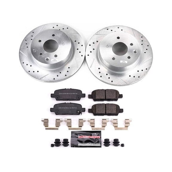 Rear Brake Pad and Rotor Kit - Compatible with 2023 - 2024 Nissan Z Sport - Power Stop