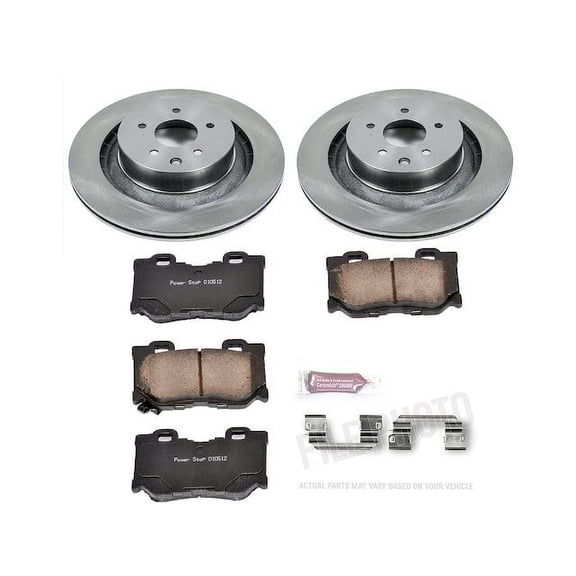 Rear Brake Pad and Rotor Kit - Compatible with 2023 - 2024 Nissan Z - Power Stop