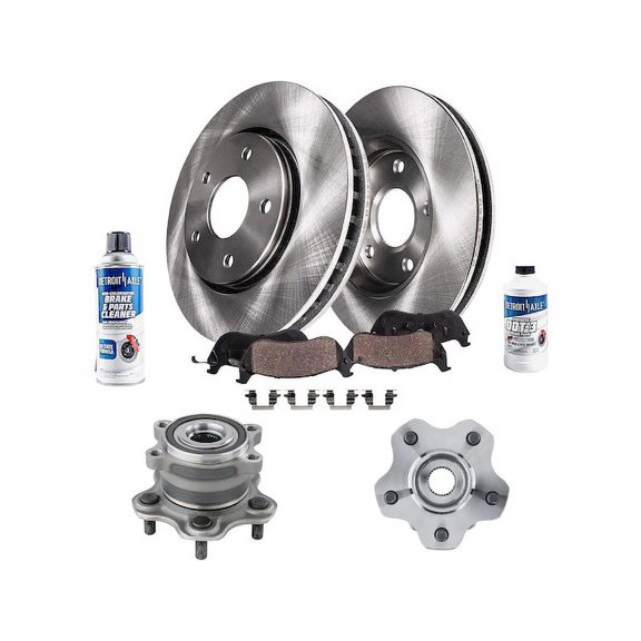 Rear Brake Pad and Rotor and Wheel Hub Kit - Compatible with 2015 - 2019 Nissan Murano 2016 2017 2018