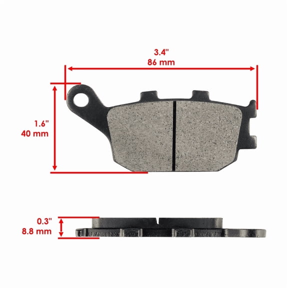 Rear Brake Pads for Yamaha FZ6R FZ8 FZ07 FZ09 FZ10 2009-2014 2015 2016 2017