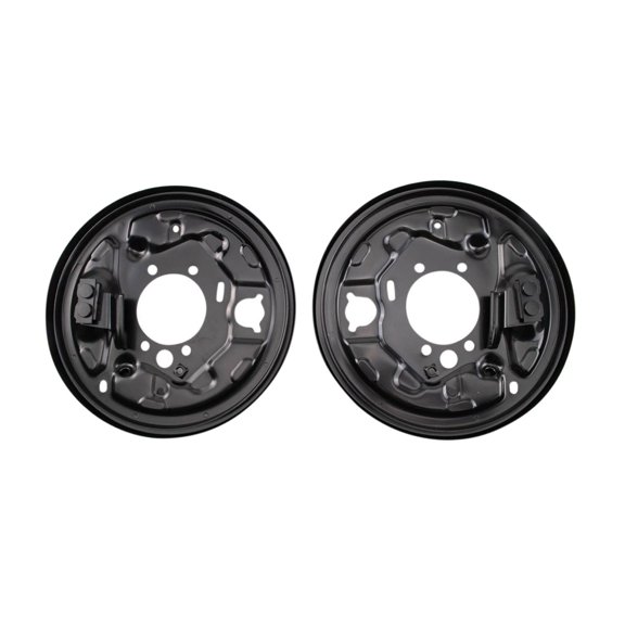 Rear Brake Rotor Backing Plate Set - 2 Piece Assembly