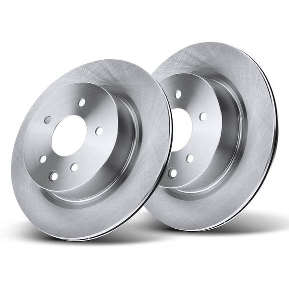Rear Brake Rotor Set 2 - Compatible with 2006 - 2010 INFINITI M45 4.5L V8 - Autopart Premium