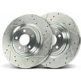 thumbnail image 1 of Rear Brake Rotor Set 2 - Compatible with 2013 - 2018 Audi A8 Quattro 2014 2015 2016 2017, 1 of 2