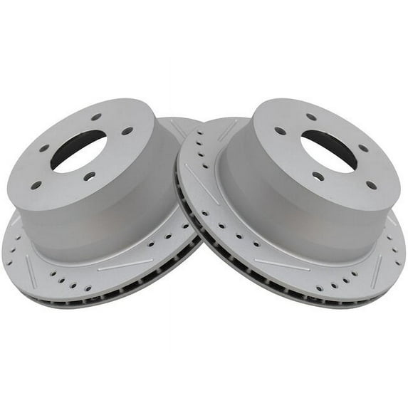 Rear Brake Rotor Set 2 Piece - Compatible with 1997 - 2001 Oldsmobile Bravada 1998 1999 2000