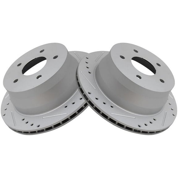 Rear Brake Rotor Set 2 Piece - Compatible with 1997 - 2001 Oldsmobile Bravada 1998 1999 2000