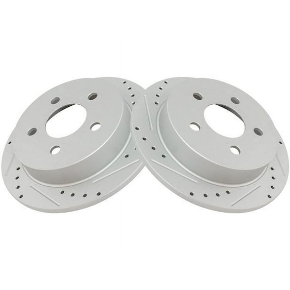 Rear Brake Rotor Set 2 Piece - Compatible with 1999 - 2005 Pontiac Grand Am 2000 2001 2002 2003 2004