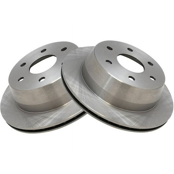 Rear Brake Rotor Set 2 Piece - Compatible with 1999 - 2006 Chevy Silverado 1500 Standard Cab Pickup 2000 2001 2002 2003 2004 2005