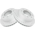 thumbnail image 1 of Rear Brake Rotor Set 2 Piece - Compatible with 2003 - 2011 Chevy Express 3500 6.6L V8 Turbocharged Diesel 2004 2005 2006 2007 2008 2009 2010, 1 of 2