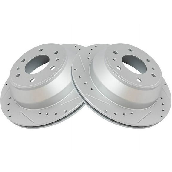 Rear Brake Rotor Set 2 Piece - Compatible with 2005 - 2009 Saab 9-7x 2006 2007 2008