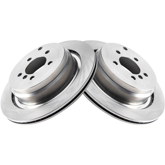 Rear Brake Rotor Set 2 Piece - Compatible with 2006 - 2012 Land Rover Range Rover HSE 2007 2008 2009 2010 2011