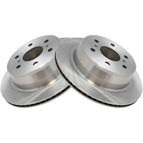 Rear Brake Rotor Set 2 Piece - Compatible with 2007 - 2020 Cadillac Escalade ESV 2008 2009 2010 2011 2012 2013 2014 2015 2016 2017 2018 2019