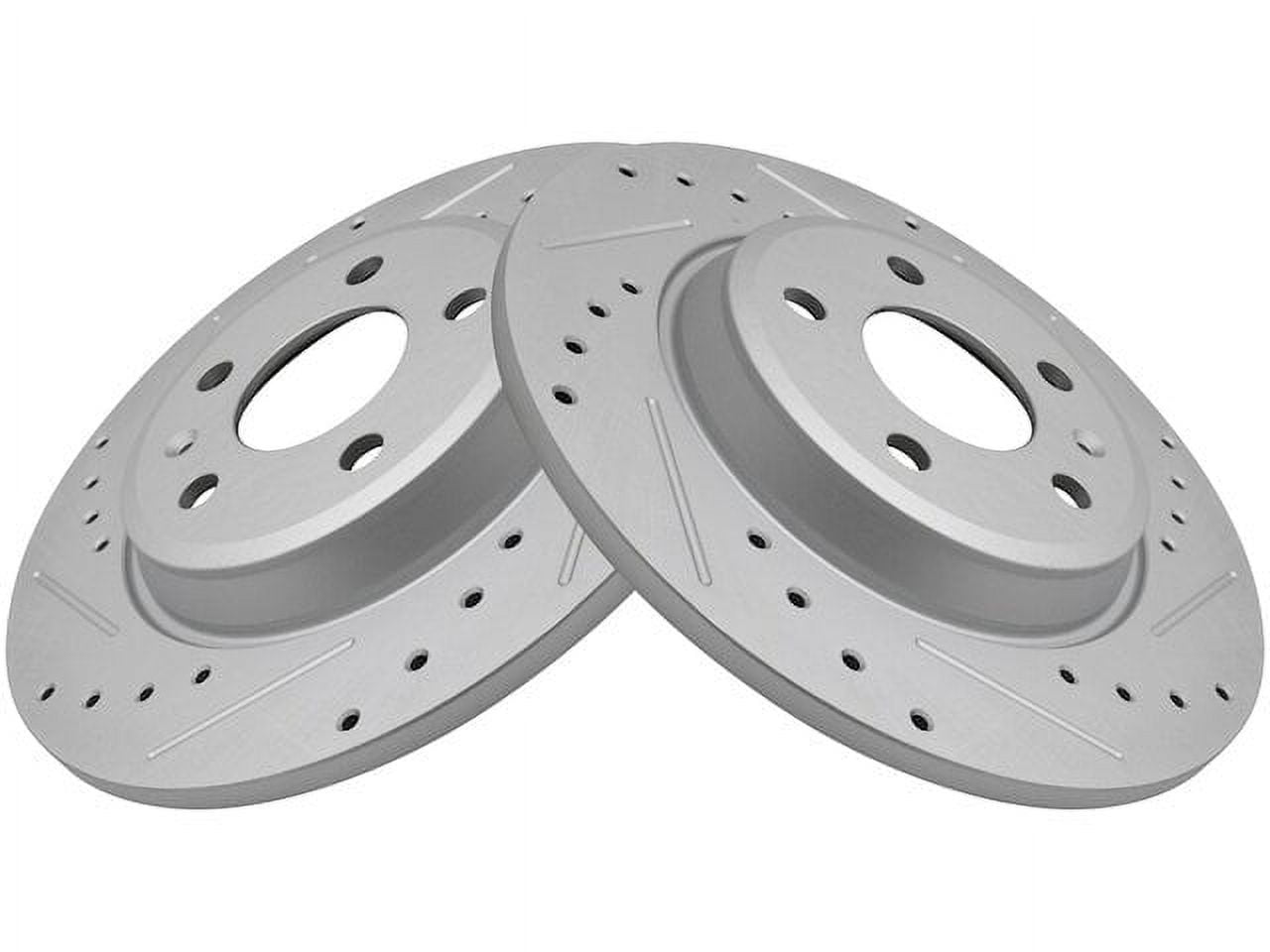 Rear Brake Rotor Set 2 Piece - Compatible with 2009 - 2020 Audi A4 Base ...