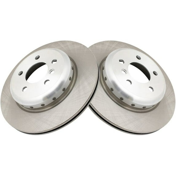 Rear Brake Rotor Set 2 Piece - Compatible with 2012 - 2016 BMW 528i xDrive 2013 2014 2015