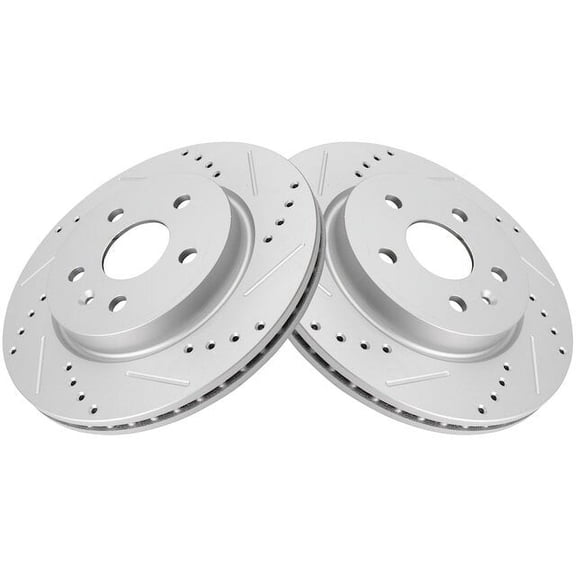 Rear Brake Rotor Set 2 Piece - Compatible with 2013 - 2019 Cadillac XTS 2014 2015 2016 2017 2018