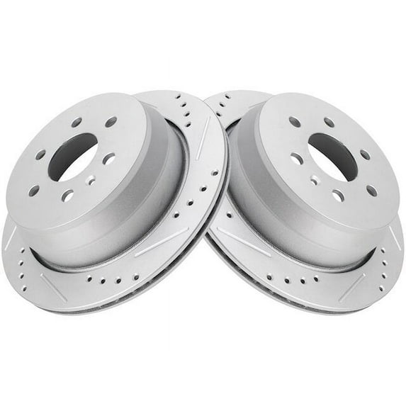 Rear Brake Rotor Set 2 Piece - Compatible with 2015 - 2021 Chevy Colorado 2016 2017 2018 2019 2020