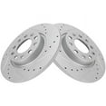 thumbnail image 1 of Rear Brake Rotor Set 2 Piece - Compatible with 2015 - 2021 Jeep Cherokee 2016 2017 2018 2019 2020, 1 of 2
