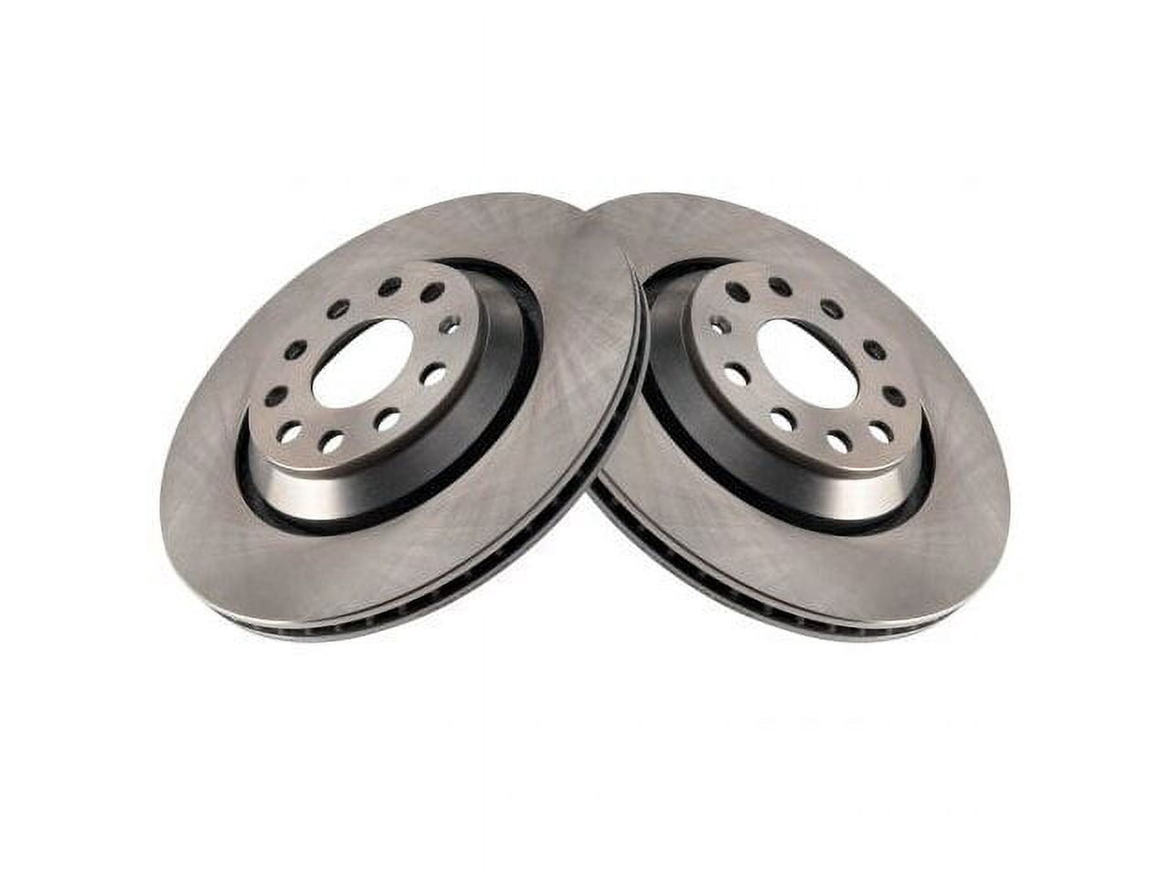 Rear Brake Rotor Set 2 Piece - Compatible with 2018 - 2022 Volkswagen ...