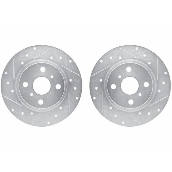 Rear Brake Rotor Set - Compatible with 1987 - 1989 Toyota MR2 - Dynamic Friction