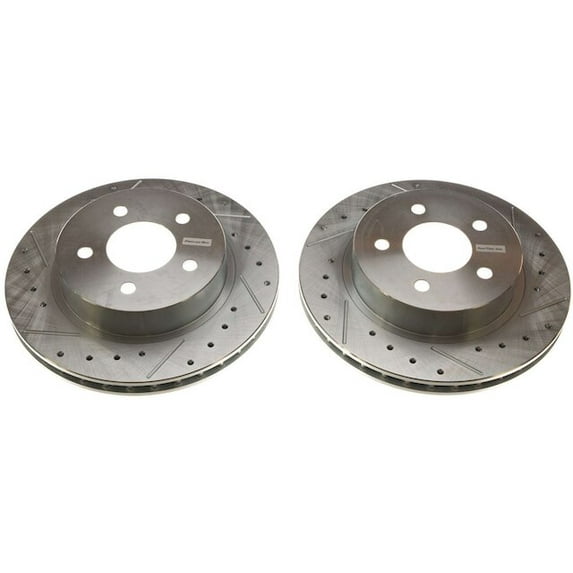 Rear Brake Rotor Set - Compatible with 1990 Lincoln Mark VII