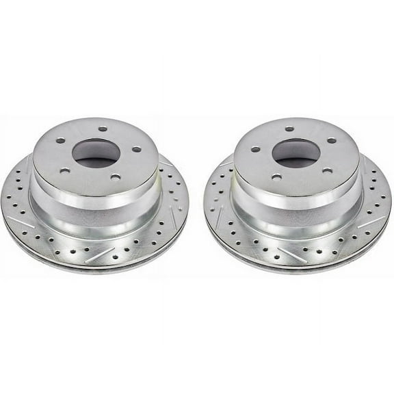 Rear Brake Rotor Set - Compatible with 1998 - 2004 Chevy S10 2.2L 4-Cylinder 1999 2000 2001 2002 2003