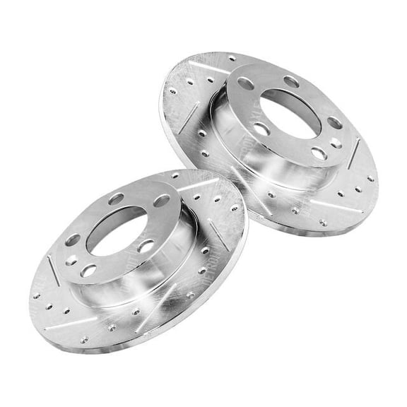 Rear Brake Rotor Set - Compatible with 1998 - 2010 Volkswagen Beetle 1999 2000 2001 2002 2003 2004 2005 2006 2007 2008 2009