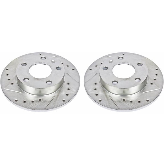 Rear Brake Rotor Set - Compatible with 2002 - 2006 Audi A4 Convertible 1.8L 4-Cylinder Turbocharged 2003 2004 2005