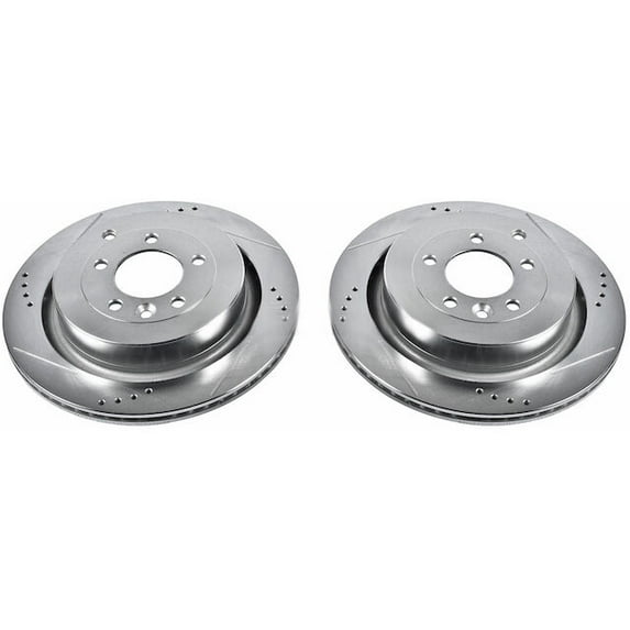 Rear Brake Rotor Set - Compatible with 2005 - 2009 Land Rover LR3 4.4L V8 2006 2007 2008