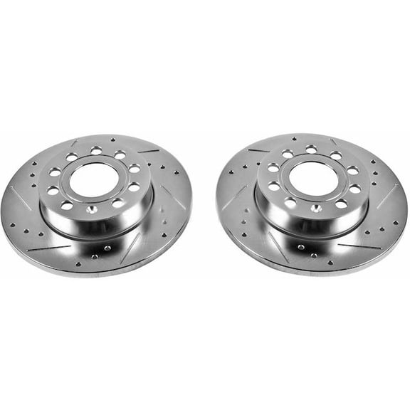 Rear Brake Rotor Set - Compatible with 2008 Audi A3