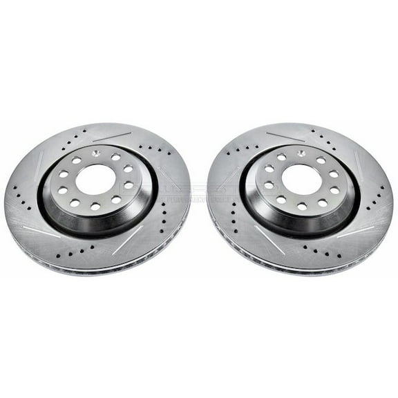 Rear Brake Rotor Set - Compatible with 2008 Volkswagen R32